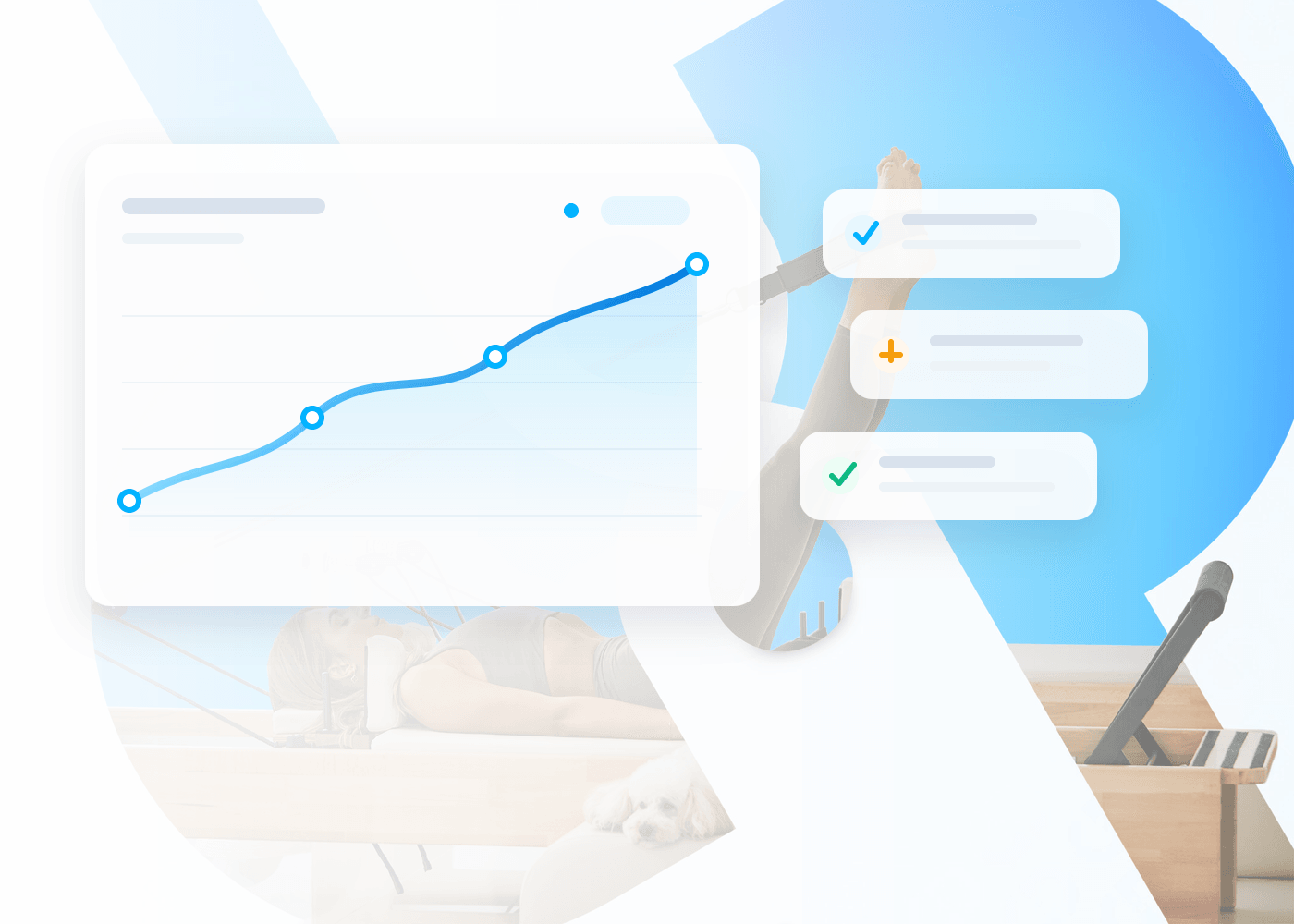 Retention trend chart and member follow-up visual
